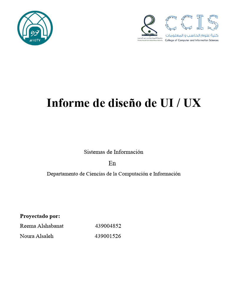 Informe sobre Diseño UI/UX en Sistemas | PDF | Diseño | Interfaz de usuario