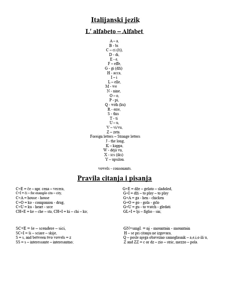 Italian Language - Basics | PDF | Verb | Grammatical Gender