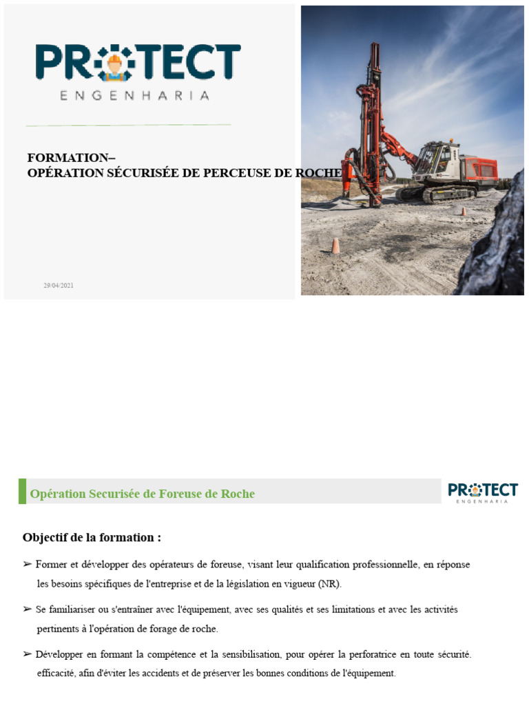 NR 11 Opération Sûre de Foreuse de Roche | PDF | Forage | Perceuse