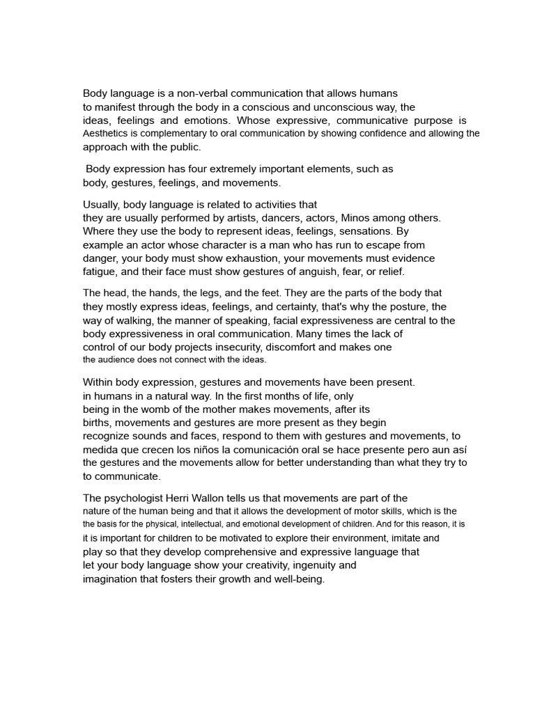 Understanding Body Language and Expression | PDF | Body Language | Feeling