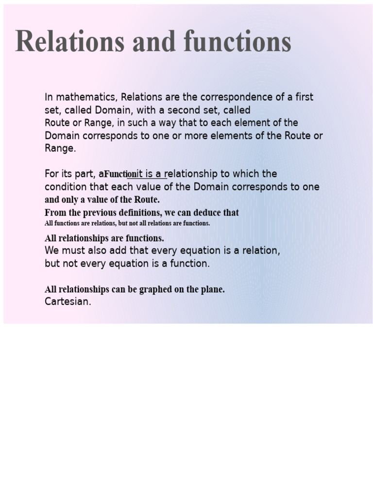 Relations and Functions | PDF | Function (Mathematics) | Set (Mathematics)
