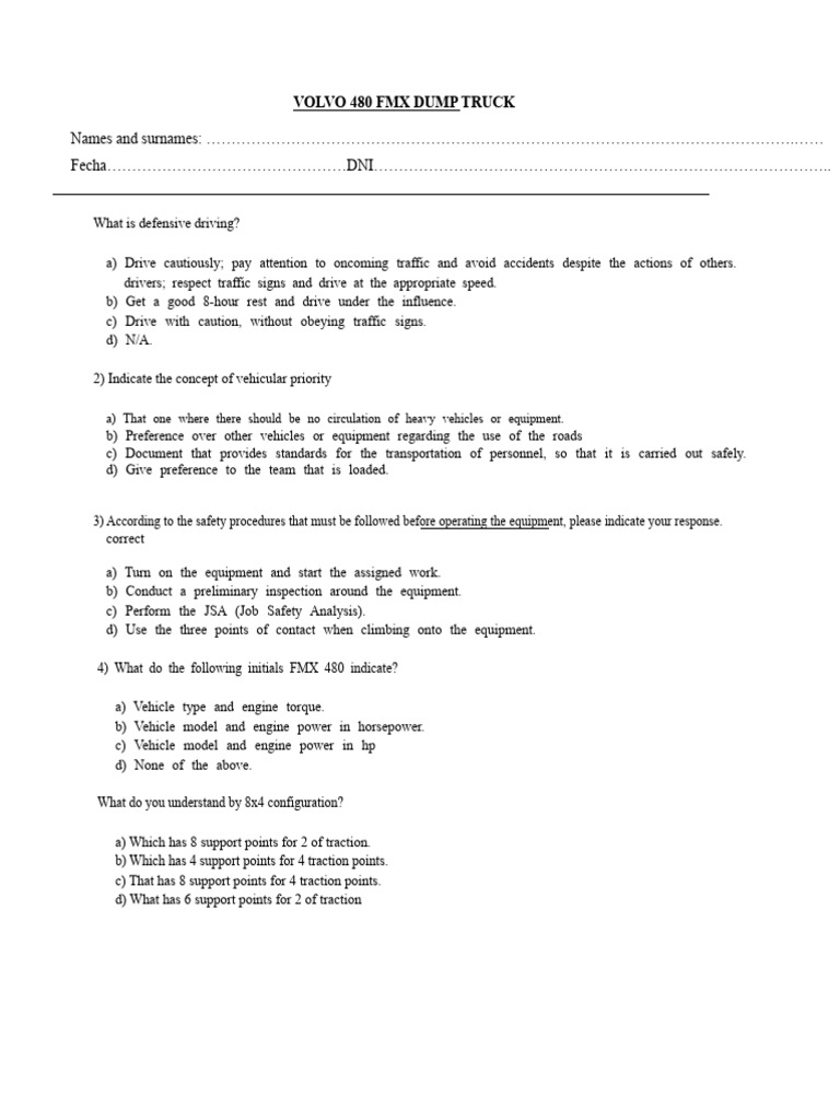 Evaluation of Volvo 480 Dump Truck | PDF | Clutch | Vehicles