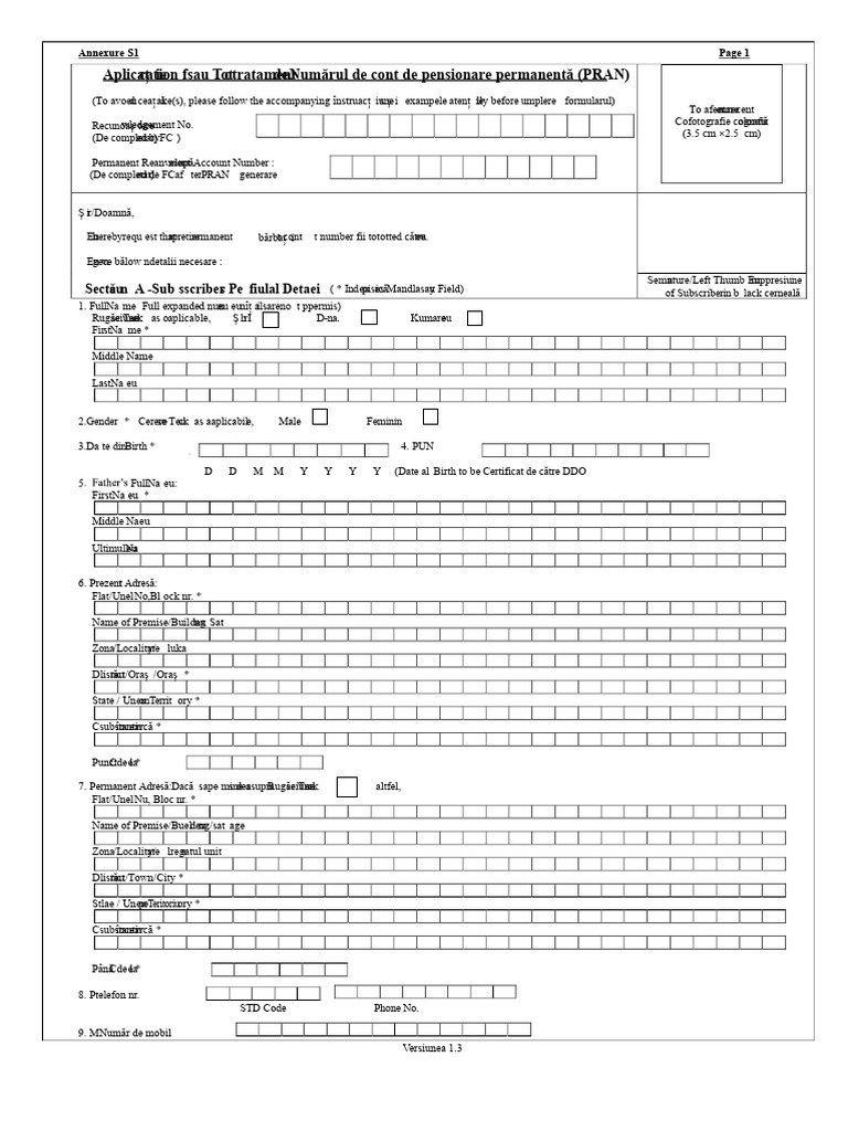 Formular CPS S1 | PDF