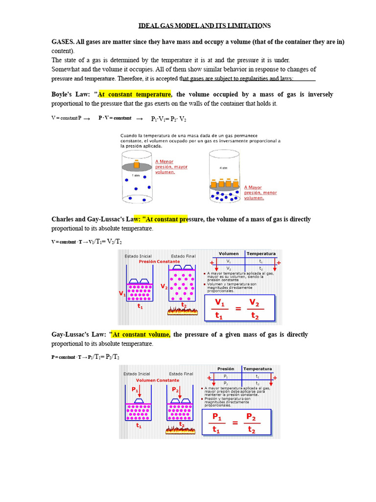 Ideal Gas Model and Its Limitations | PDF | Gases | Heat Transfer