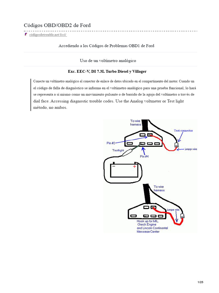 Códigos OBD OBD2 de Ford | PDF | Inyección de combustible | Ingeniería ...