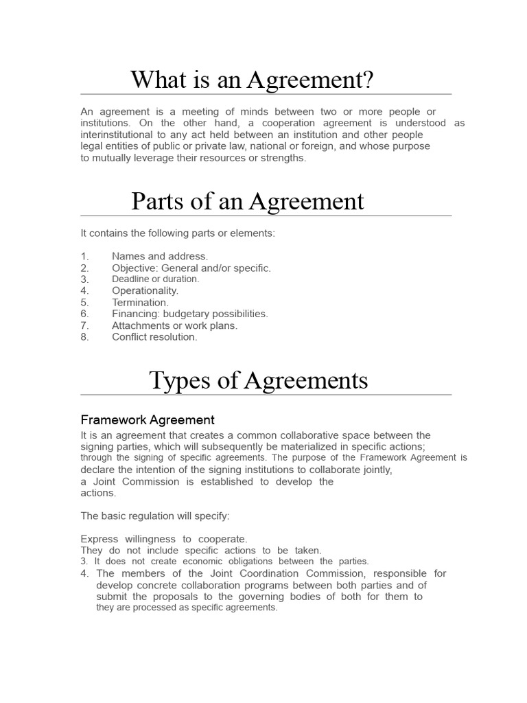 What Is An Agreement | PDF | Global Politics | International Relations