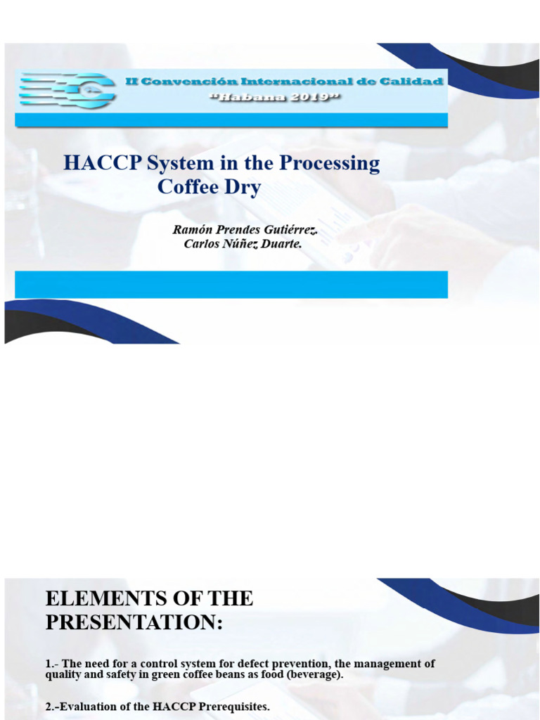 HACCP for Green Coffee Processing | PDF | Coffee
