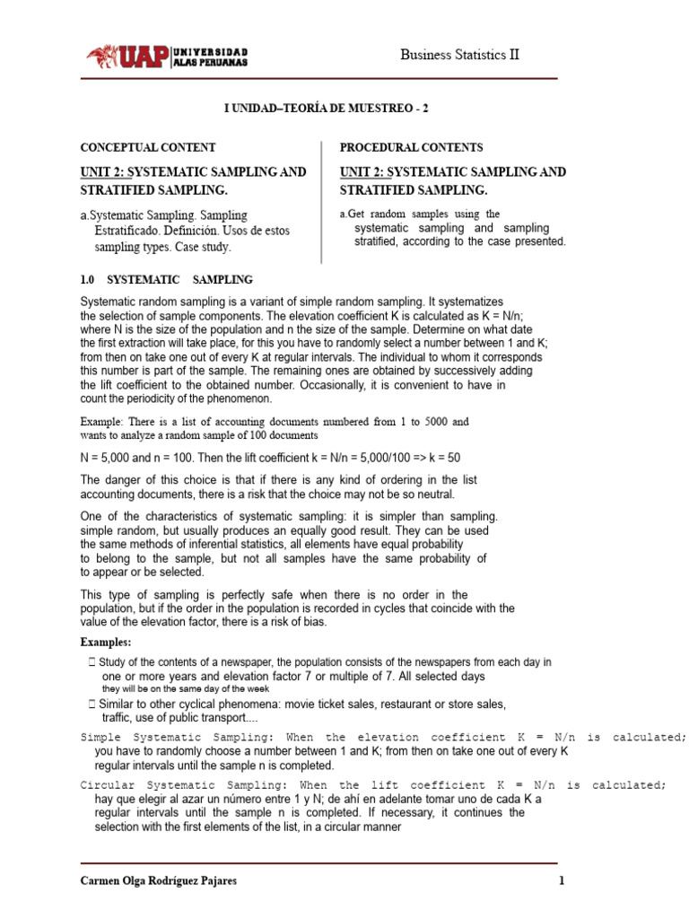 Systematic and Stratified Sampling Guide | PDF | Stratified Sampling ...