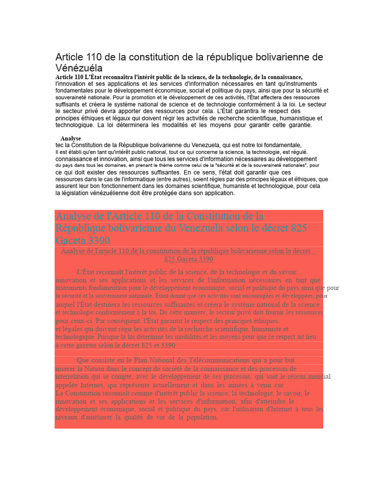 Article 110 : Science et Technologie au Venezuela | PDF | Logiciel ...