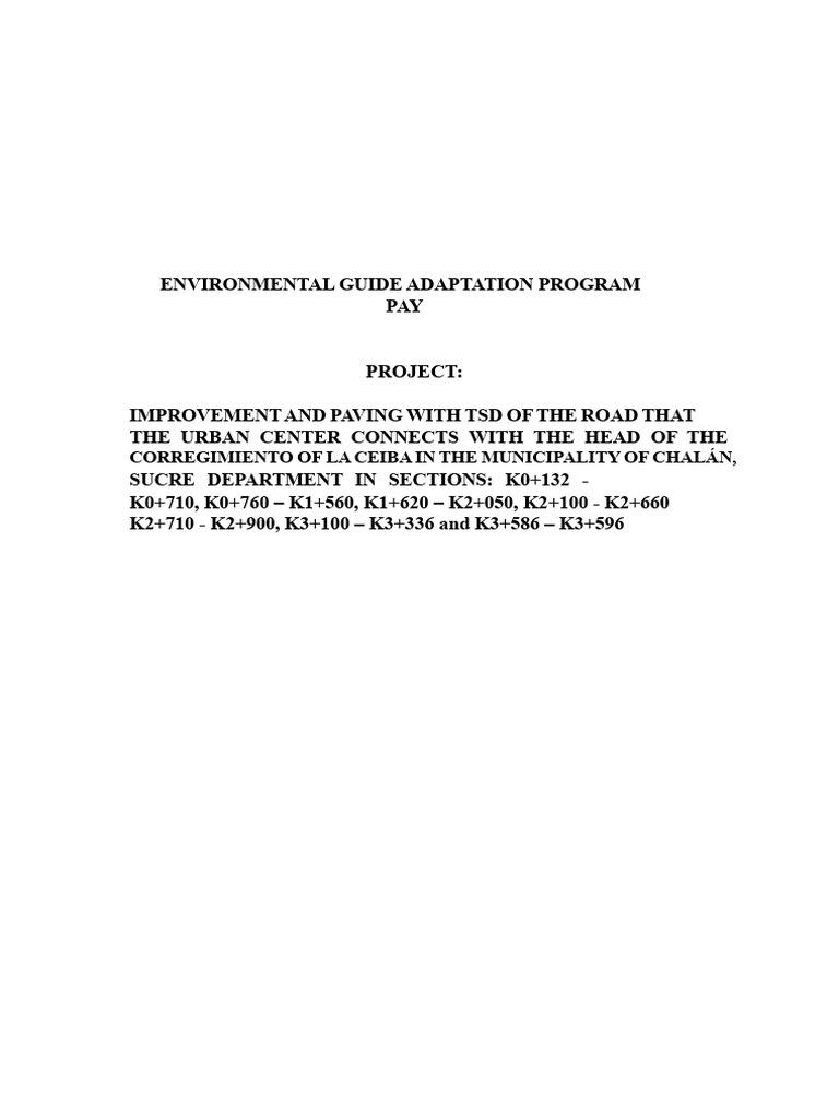 Environmental Guide for Road Improvement | PDF | Concrete | Agriculture