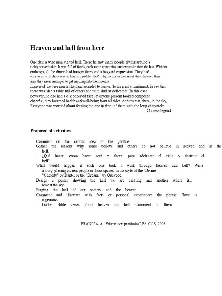To Heaven and Hell From Here 23-7-04 | PDF