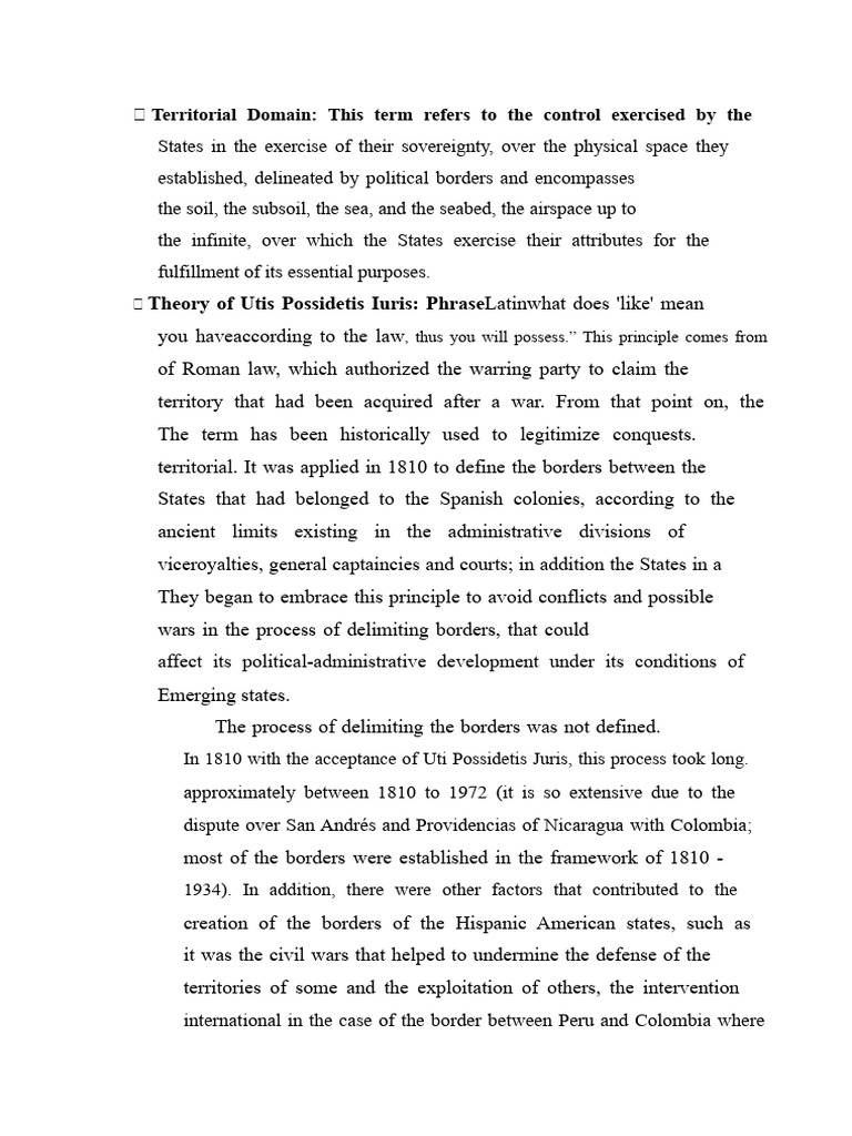 Territorial Sovereignty and Border Disputes | PDF | Territorial Waters ...