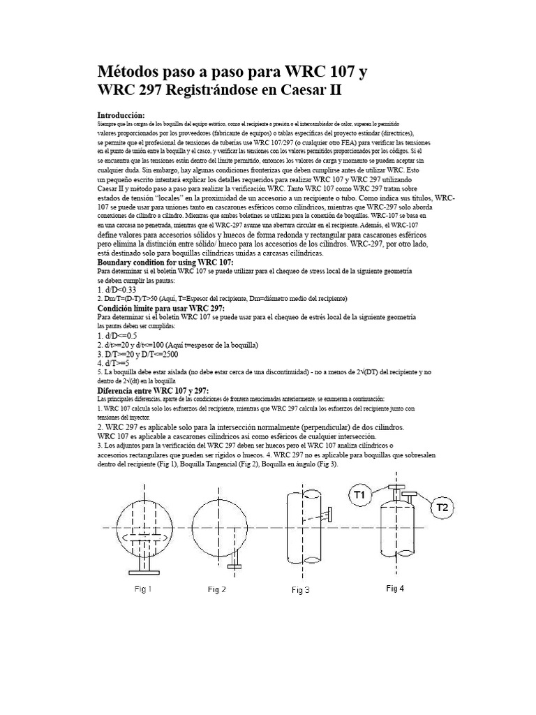 WRC 107 y WRC 297 Verificación en Caesar II | PDF