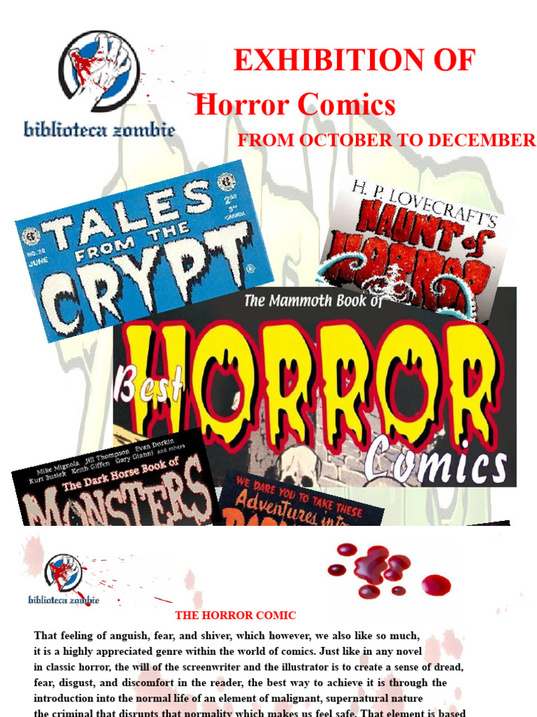 Horror Comics Exhibition: Oct-Dec 2023 | PDF