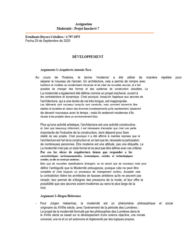 La Modernité : Un Projet Inachevé en Architecture | PDF | Modernité ...