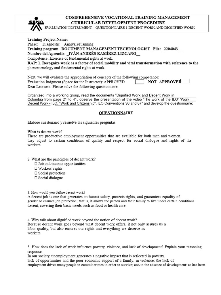 Vocational Training on Decent Work Rights | PDF | Employment | Poverty