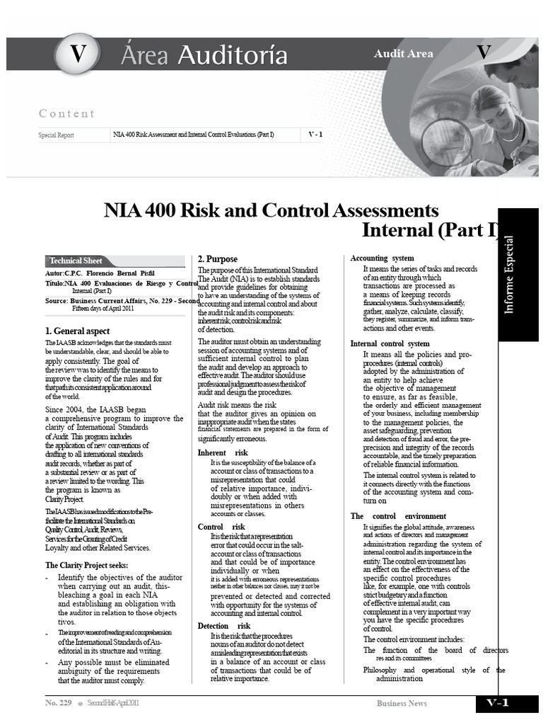 Nia 400 Control Risk Assessment | PDF | Internal Control | Audit