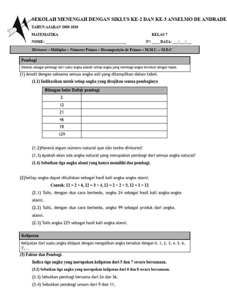 01 Kartu Multiplus Pembagi Prima | PDF