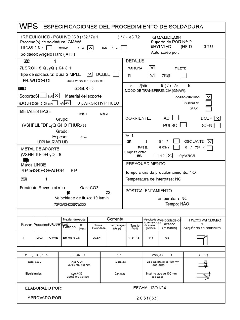 Formato WPS | PDF | Soldadura | Construção