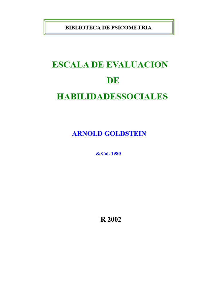 Teste de Habilidades Sociais | PDF | Habilidades sociais | Conceitos ...