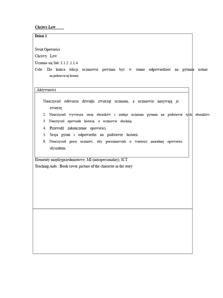 Chciwy Lew | PDF
