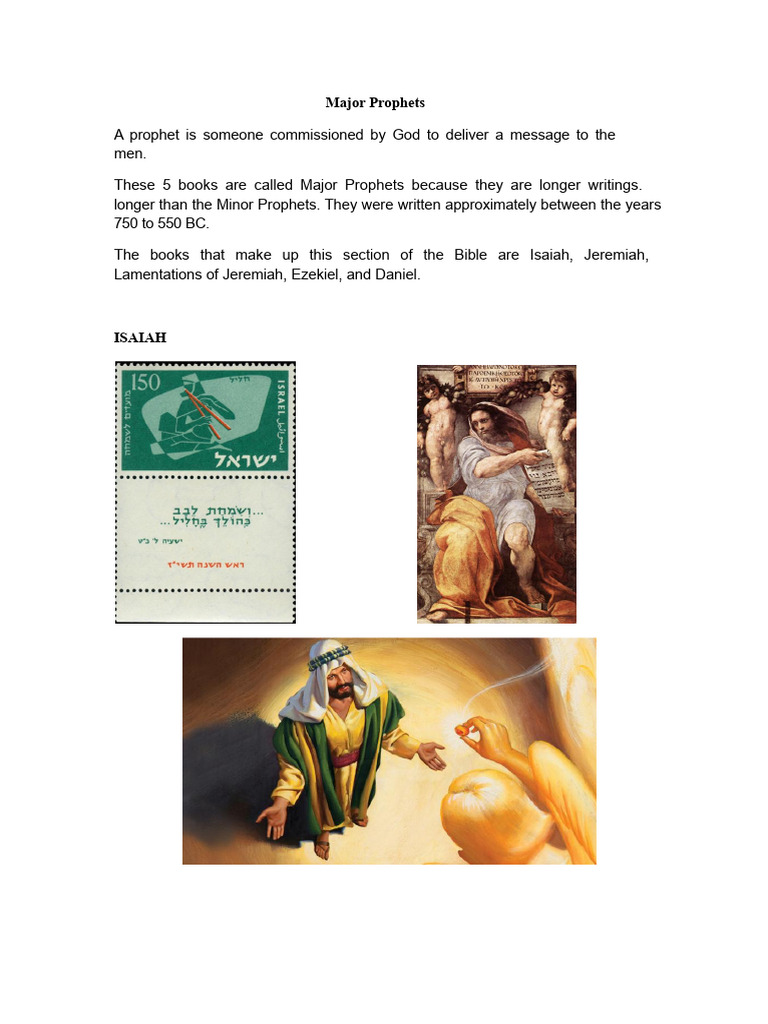 Overview of Major Prophets in the Bible | PDF | Nevi'im | Jeremiah