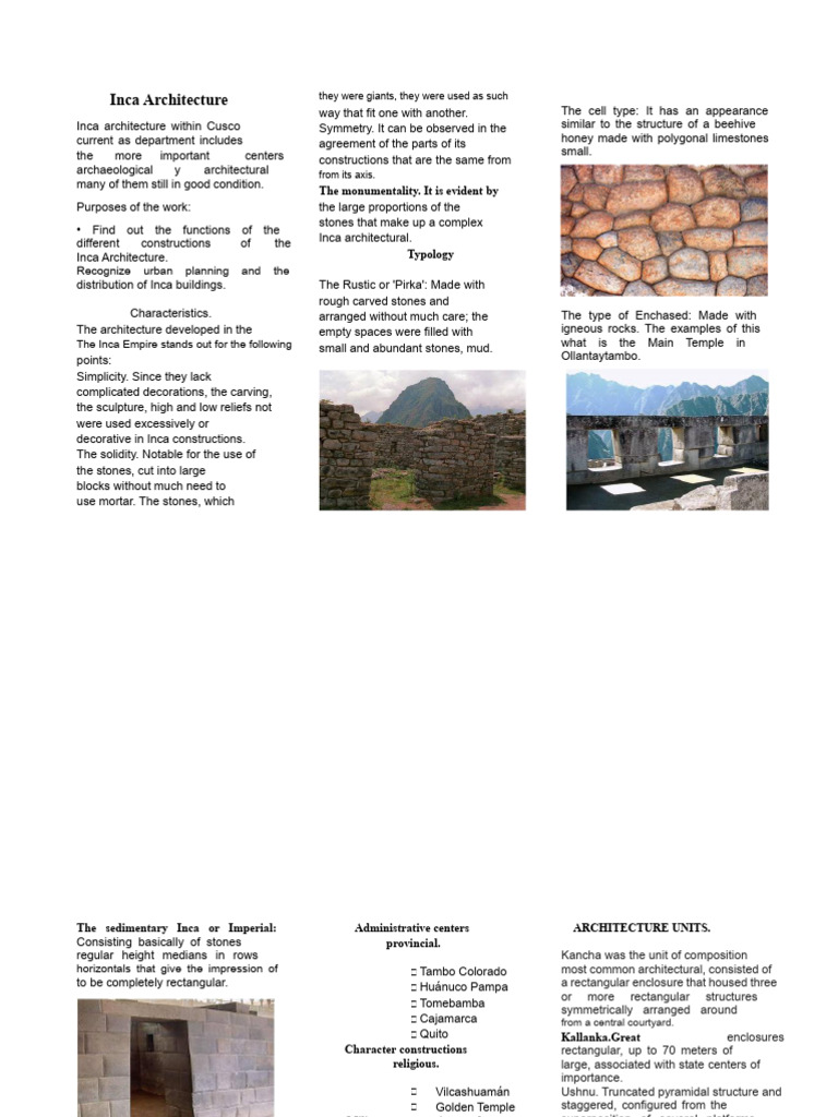 Inca Architecture: Key Features and Types | PDF