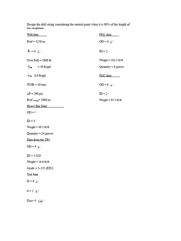 Practical Work 2 of Drilling I | PDF