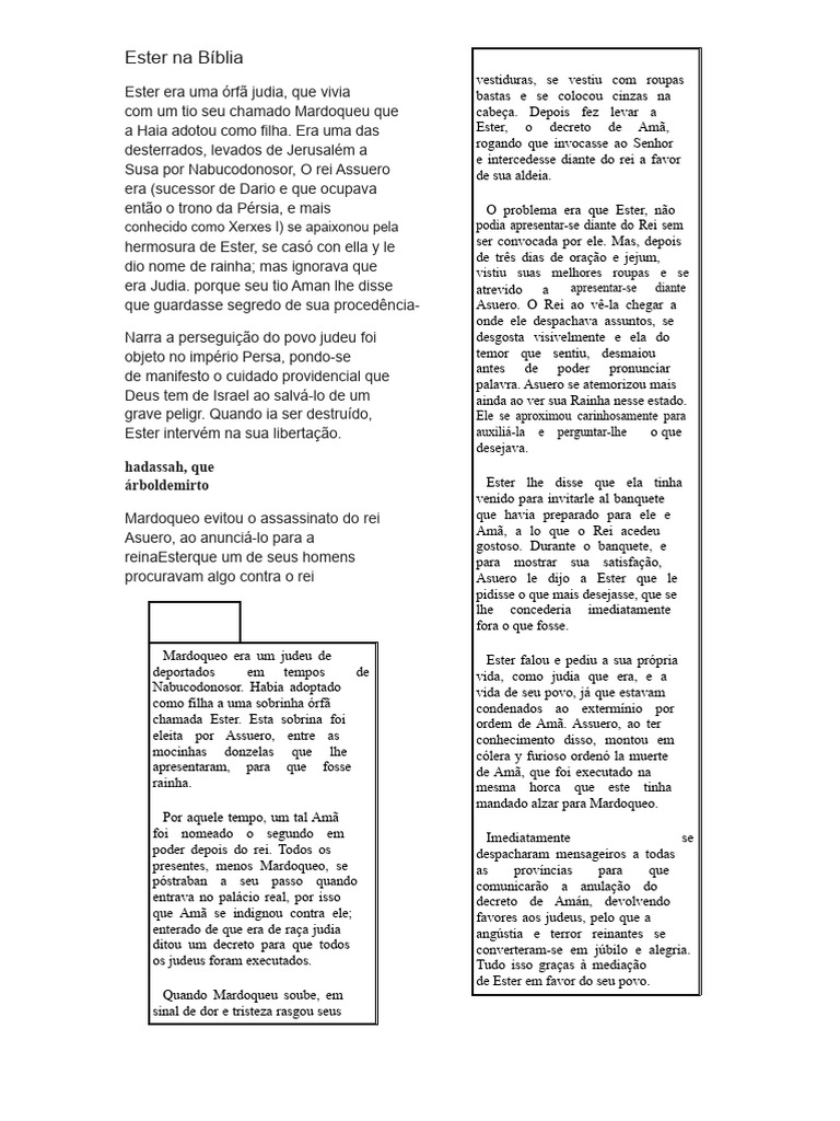 O Que Significa Ester Na Bíblia | PDF | Livro de Ester
