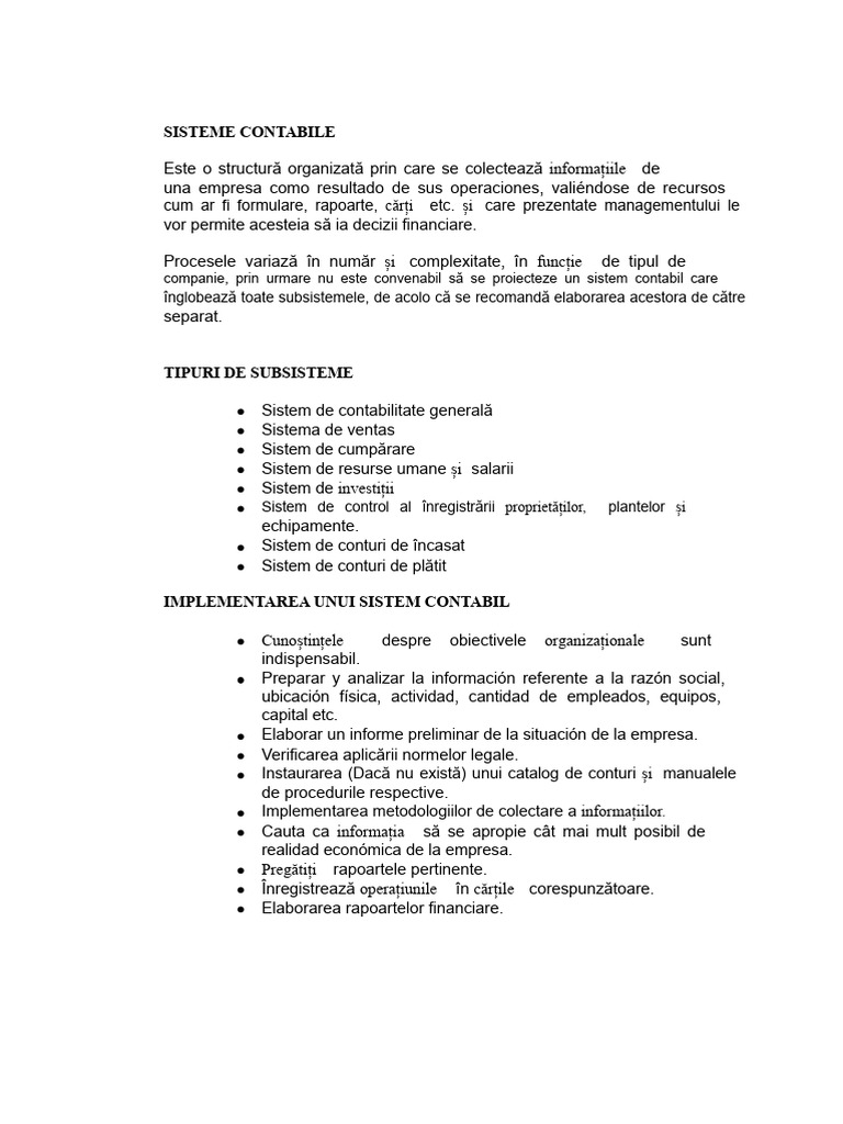 Sisteme Contabile PDF | PDF