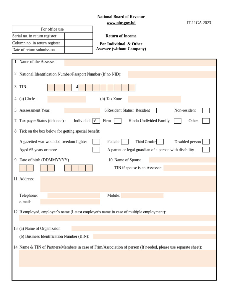 Income Tax Return Form IT-11GA 2023 | PDF | Expense | Taxes