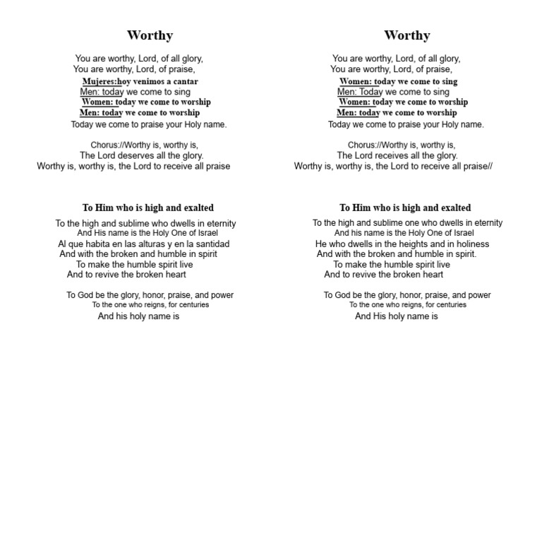 Worship Song: 