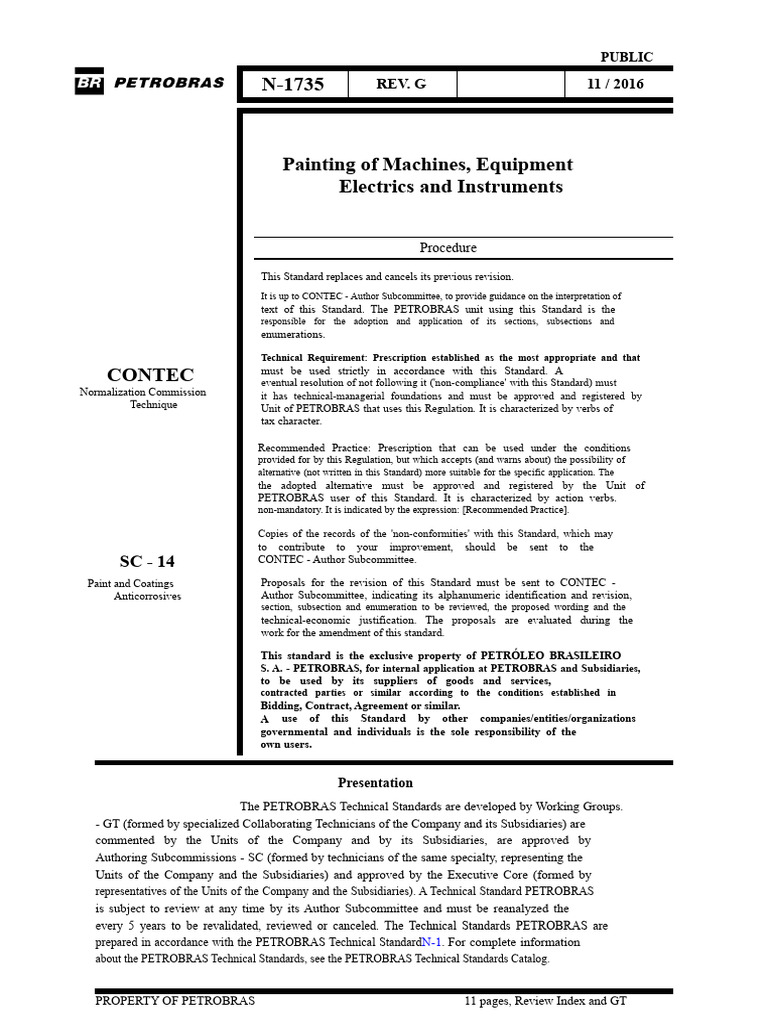 Painting Standards for Equipment and Instruments | PDF | Paint | Corrosion