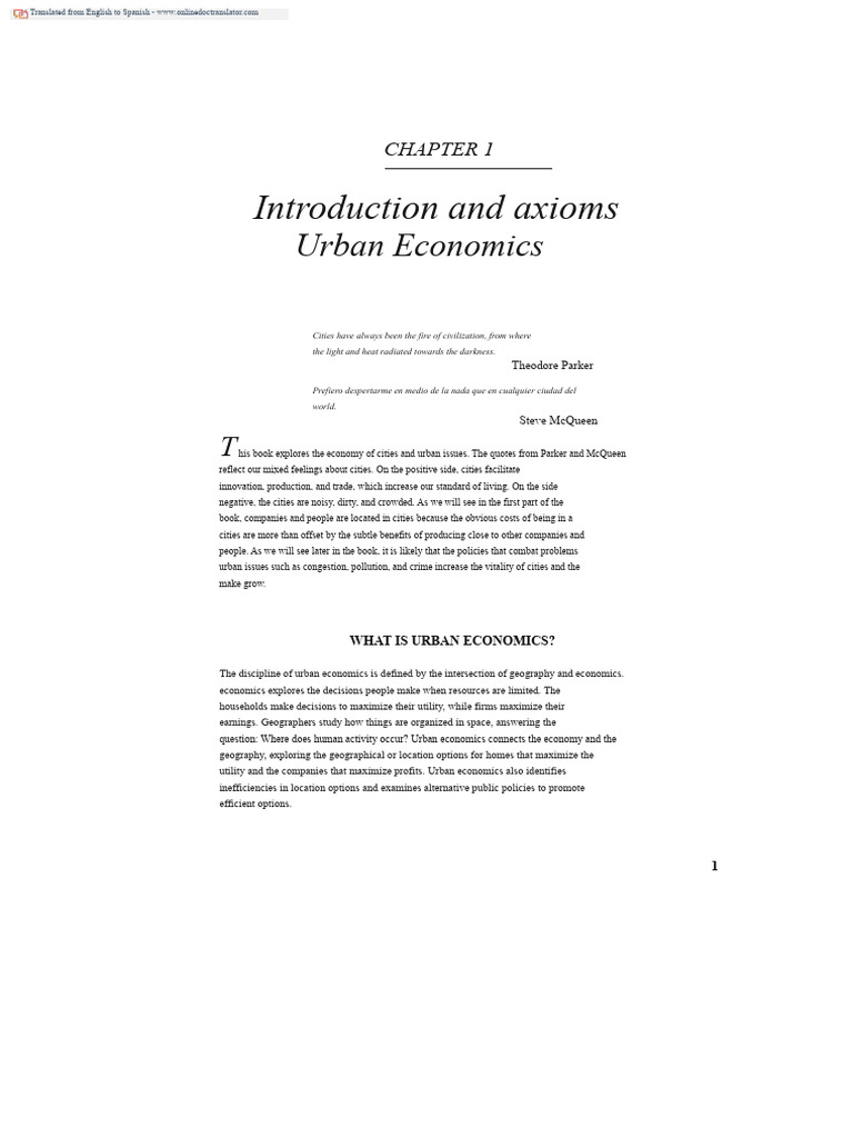 Arthur O'Sullivan - Urban Economics - Chapter 1 | PDF | Metropolitan ...