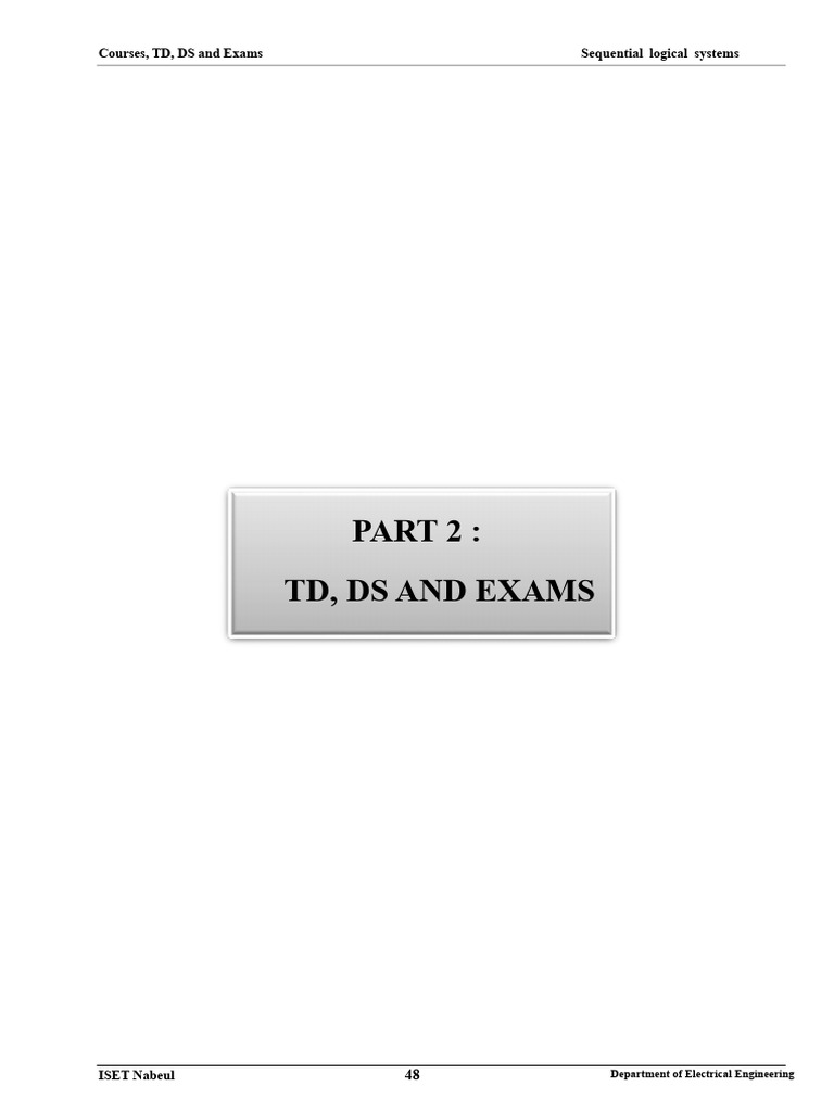TD Ds Exams | PDF | Logic Gate | Computer Engineering