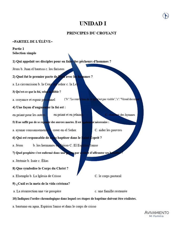 Principes du Croyant et de la Vision | PDF | Baptisme | Saint-Esprit
