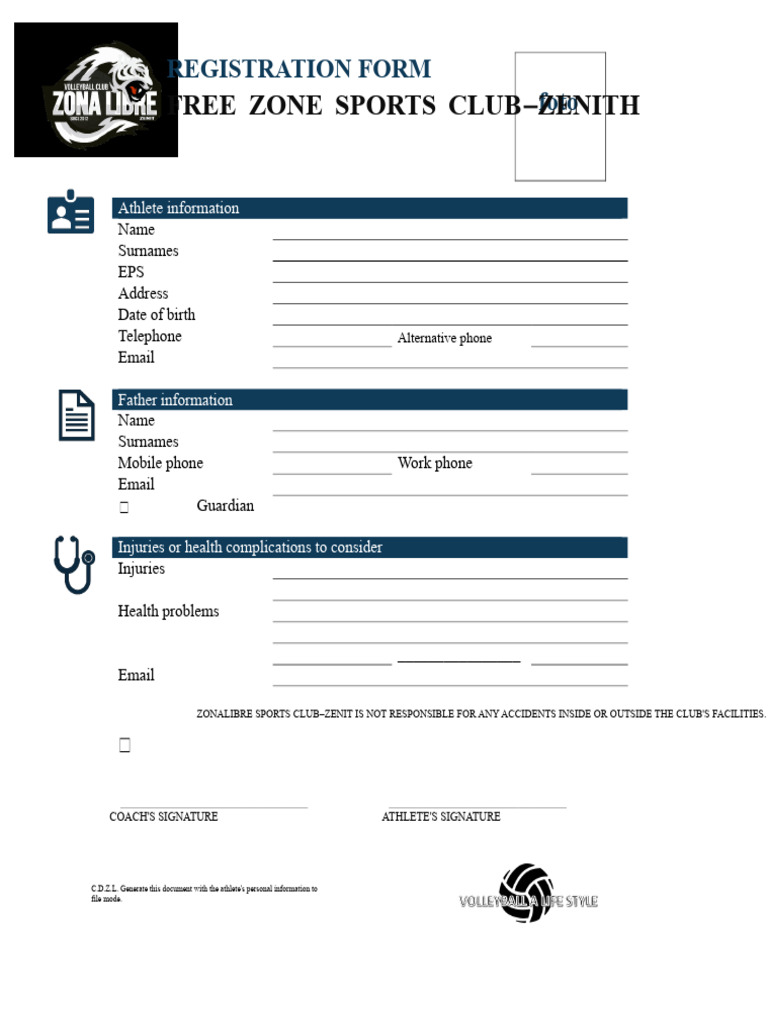 Club Registration Form | PDF