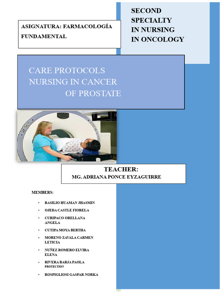 Nursing Care Protocols in Prostate Cancer | PDF | Radiation Therapy ...