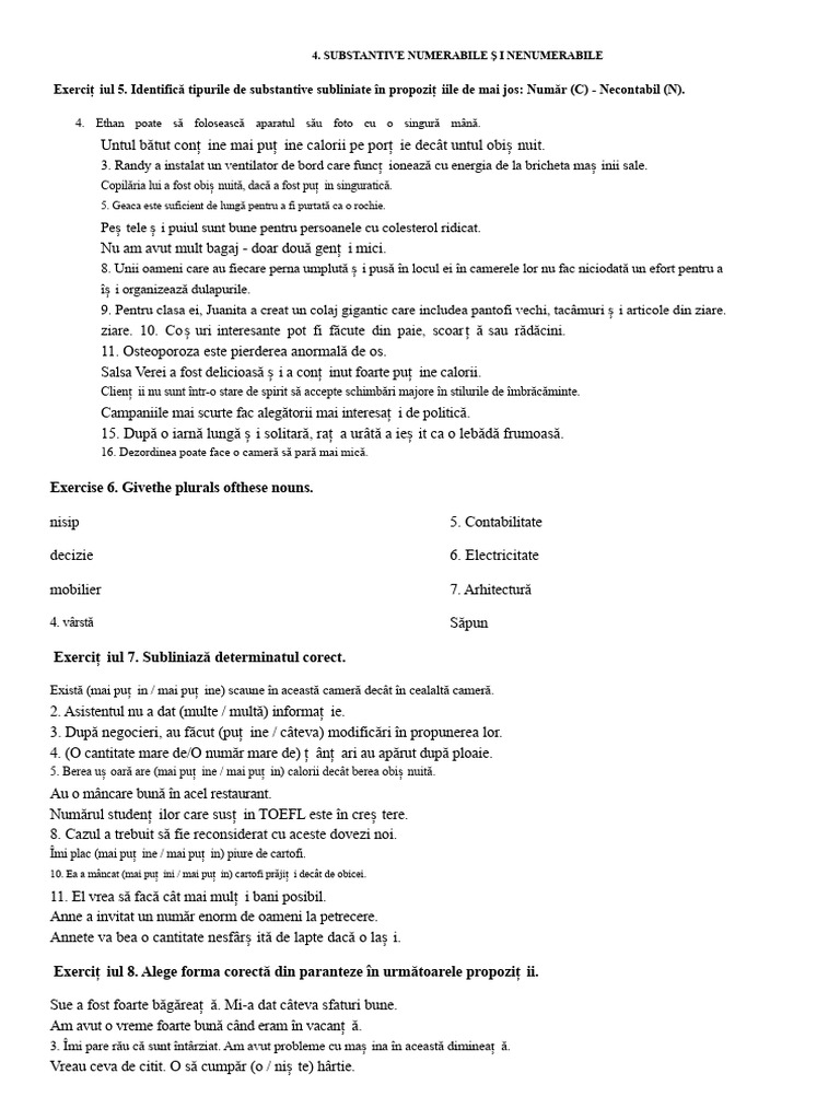 Substantive - Ex 1 | PDF