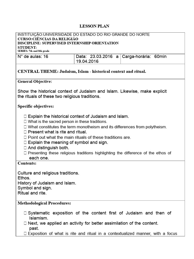 Lesson Plan | PDF