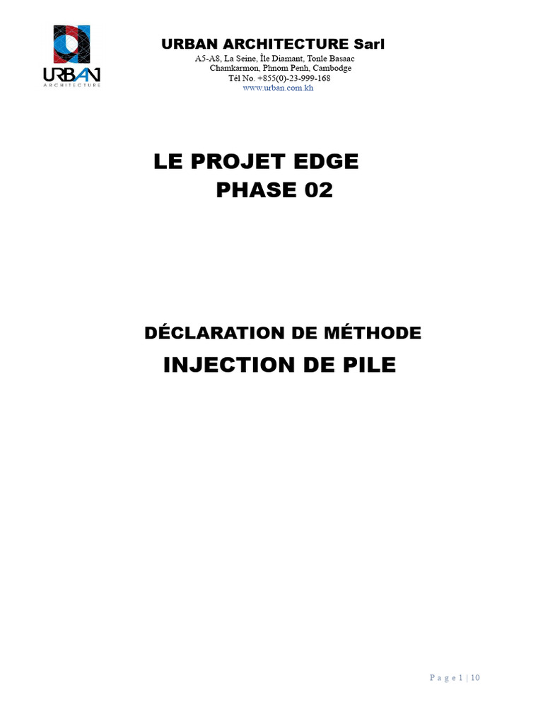 Méthode d'injection de pieux - Projet EDGE | PDF | Soudage | Construction