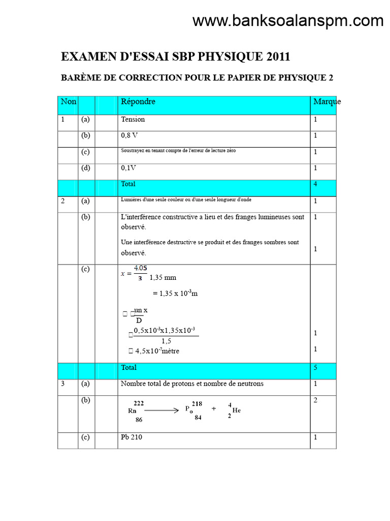 Examen Essai SBP Physique 2011 | PDF | Inducteur | Champ magnétique