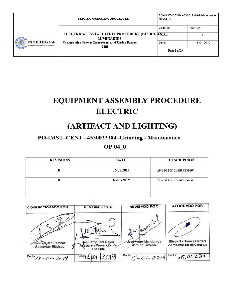 Electrical Assembly Procedure for Pumps | PDF | Electric Current ...