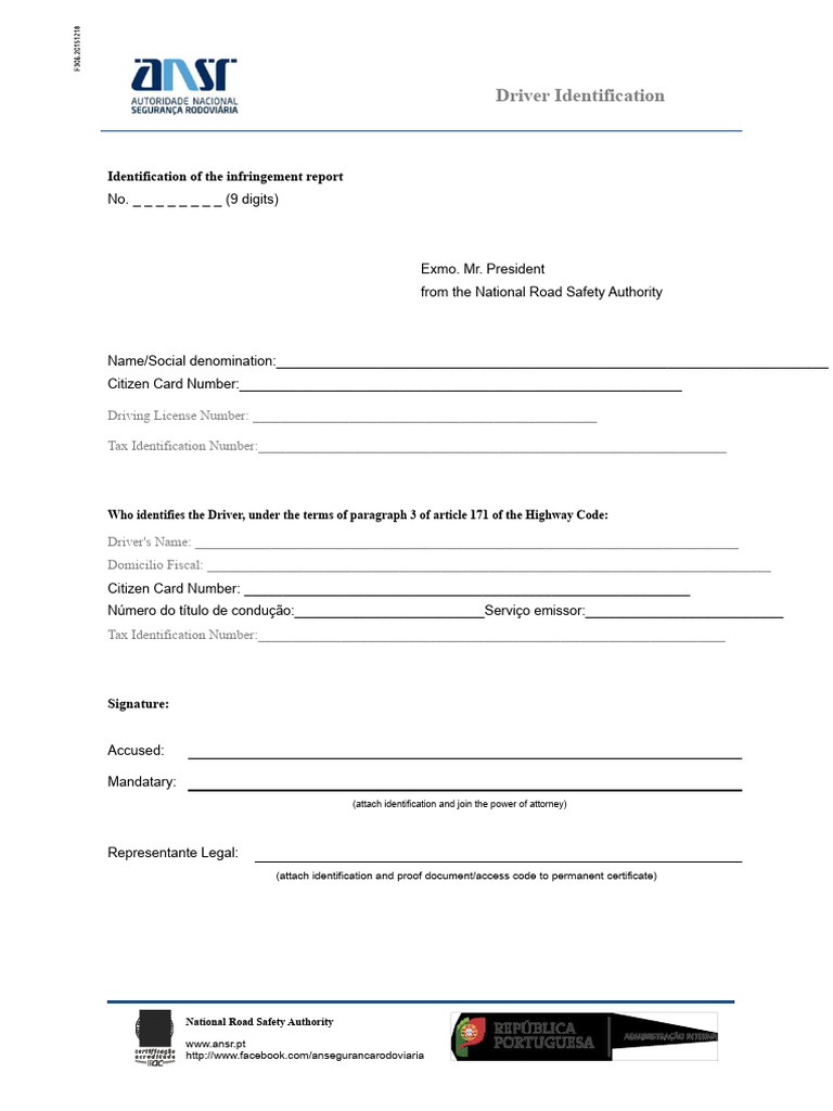 Driver Identification Report Template | PDF