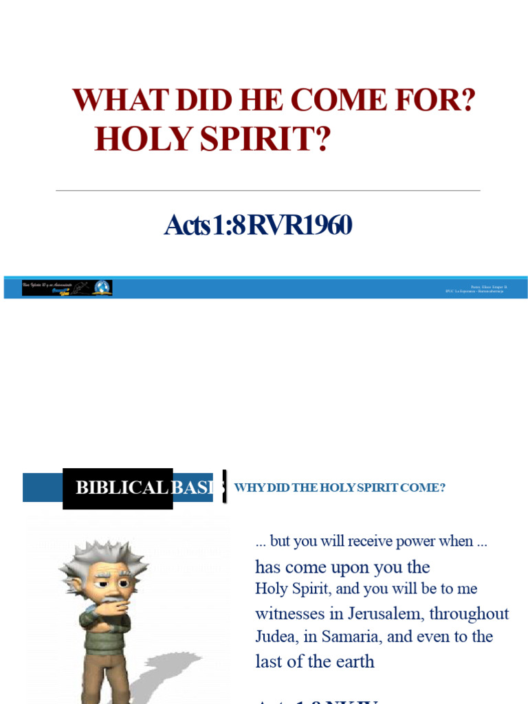 Purpose of the Holy Spirit Explained | PDF | Acts Of The Apostles ...