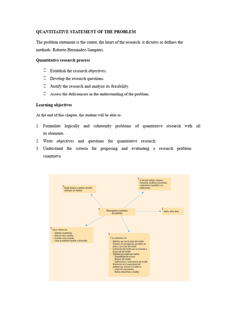 QUANTITATIVE STATEMENT OF THE PROBLEM | PDF | Thesis | Quantitative ...