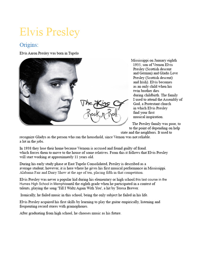 Elvis Presley | PDF | Elvis Presley | Sound Recording