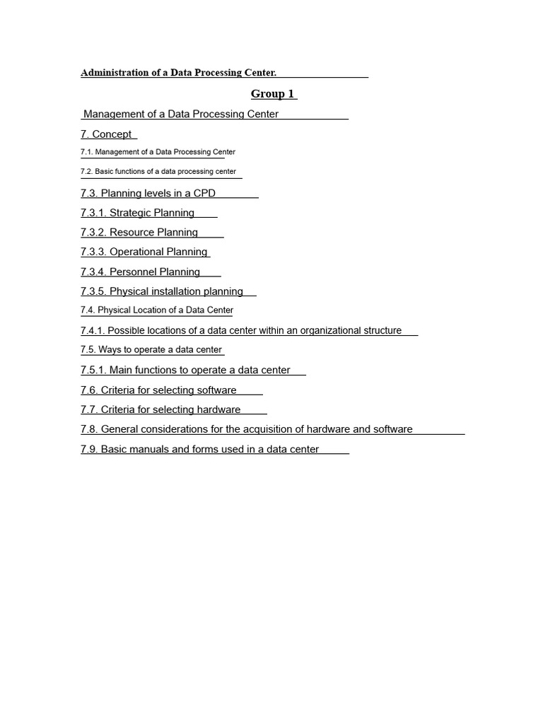 Data Processing Center Management Guide | PDF