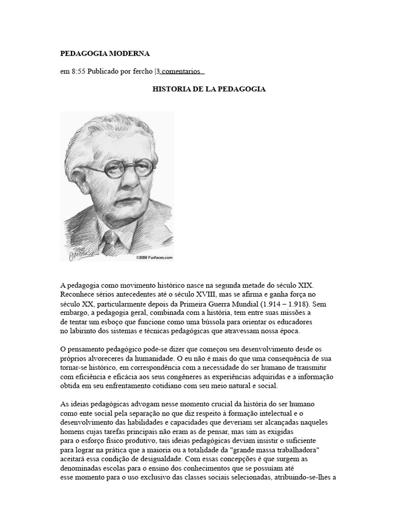 História da Pedagogia e Educação | PDF | Pedagogia | Science