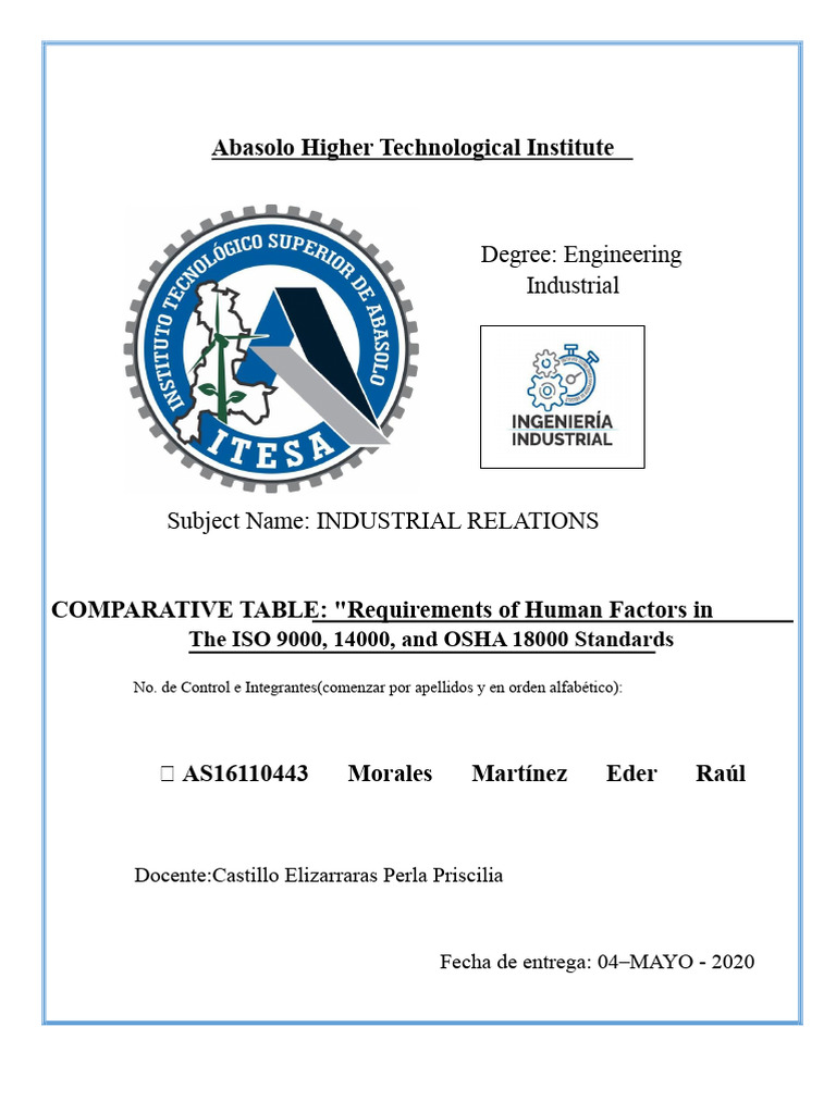 Human Factors in ISO Standards Analysis | PDF | Business